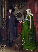 Jan Van Eyck Portret van Giovanni Arnolfini en zijn vrouw oil